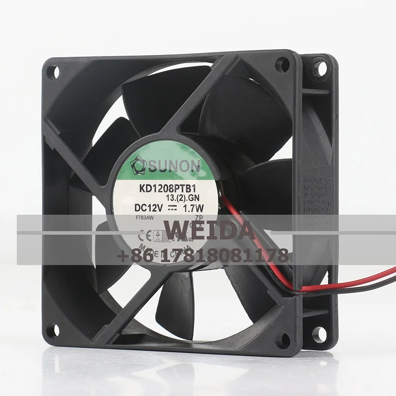 KD1208PTB1 SUNON 8025 Вентилятор постоянного тока 12 В 1,7 Вт 8 см Бесшумный корпус Вентилятор рассеивания мощности 80x80x25 мм
KD1208PTB1 SUNON 8025 Вентилятор постоянного тока 12 В 1,7 Вт 8 см Бесшумный корпус Вентилятор рассеивания мощности 80x80x25 мм