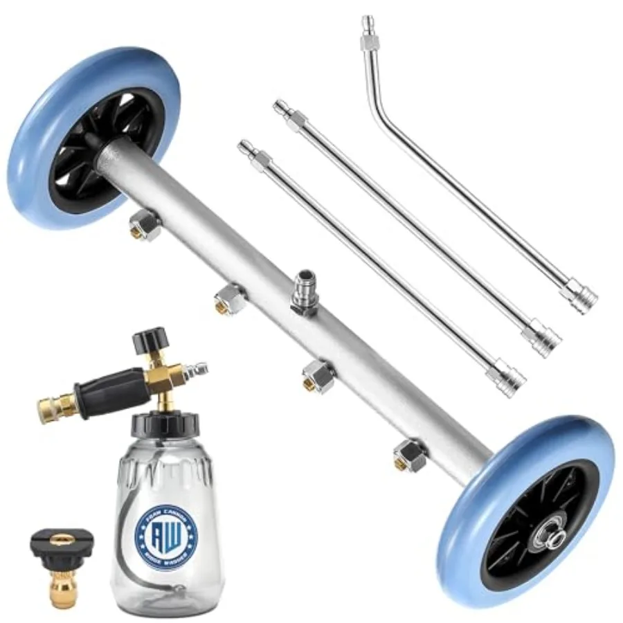 Pressure Washer Undercarriage Cleaner for automotive use, stainless steel with black finish, 16-inch width, 4000 PSI high-press
Pressure Washer Undercarriage Cleaner for automotive use, stainless steel with black finish, 16-inch width, 4000 PSI high-press