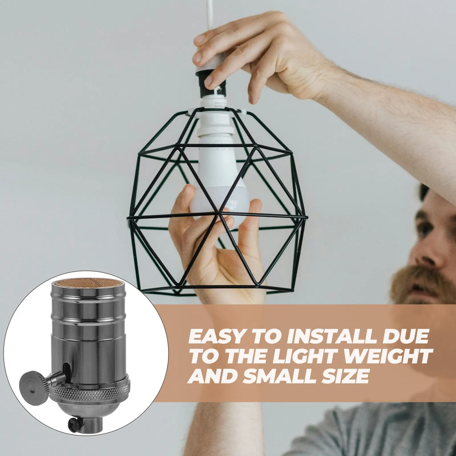 Vintage Light Socket E26 E27 Metal Lamp Holder Bulb Holder with Knob for DIY Floor Light Fixture Retro Lamp Socket Replacement
Vintage Light Socket E26 E27 Metal Lamp Holder Bulb Holder with Knob for DIY Floor Light Fixture Retro Lamp Socket Replacement