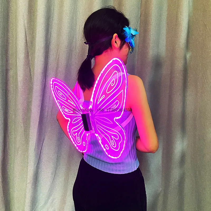 Colorful angel wings LED luminous butterfly disc children cos photo acrylic adult girls wing back props
Colorful angel wings LED luminous butterfly disc children cos photo acrylic adult girls wing back props