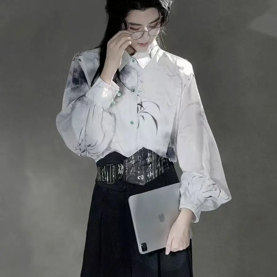 Niche New Chinese Style Costume Water Ink Printing Top Shirt Wide Leg Pants 2Pieces Set Stylish Boy Girl Street y2k Daily Outfit
Niche New Chinese Style Costume Water Ink Printing Top Shirt Wide Leg Pants 2Pieces Set Stylish Boy Girl Street y2k Daily Outfit