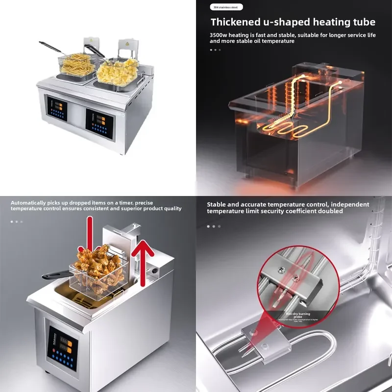 2026 Table Stainless Steel French Fries Machine 2 Tank 2 Basket Commercial Potato Chip Fryer Electrical Deep Fryer
2026 Table Stainless Steel French Fries Machine 2 Tank 2 Basket Commercial Potato Chip Fryer Electrical Deep Fryer