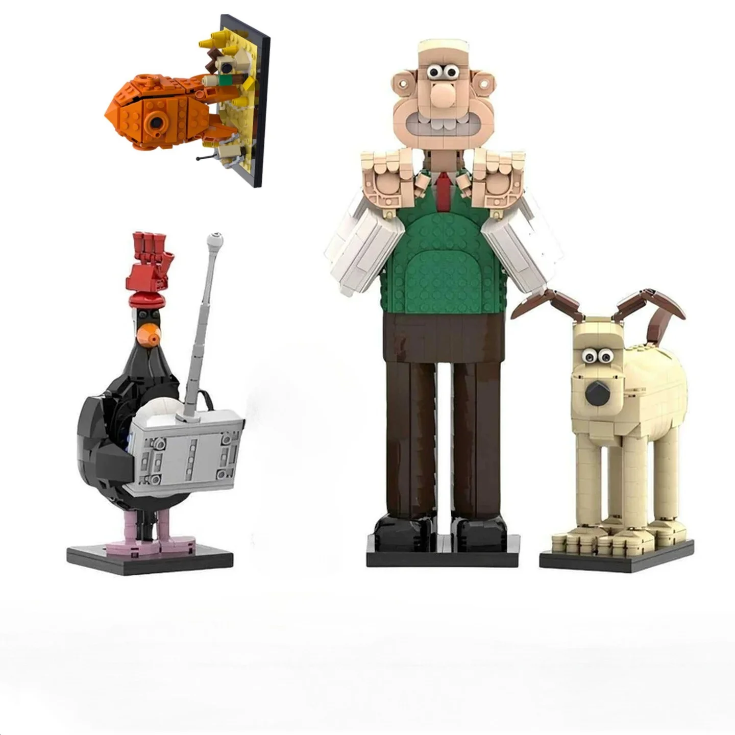 Ideas Penguin Feathers Anime Action Figure Wallaced Animal Dog Chicken Square Head Plastic Dolls Gromited Building Blocks Toys
Ideas Penguin Feathers Anime Action Figure Wallaced Animal Dog Chicken Square Head Plastic Dolls Gromited Building Blocks Toys
