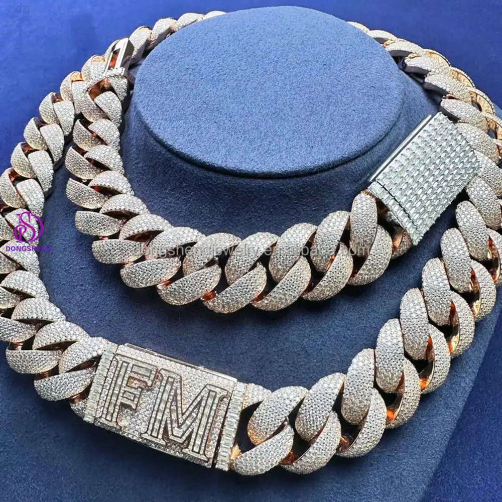 Factory Wholesale d Vvs Moissanite Diamond 24mm 925 Silver 18k Gold Cuban Link Chain Hip Hop Necklace Men Jewelry
Factory Wholesale d Vvs Moissanite Diamond 24mm 925 Silver 18k Gold Cuban Link Chain Hip Hop Necklace Men Jewelry