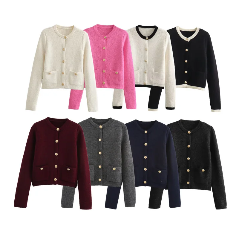 ZANew Women's Clothing New Fashion Simple Round Neck Single-Breasted Knitted Cardigan6424144
ZANew Women's Clothing New Fashion Simple Round Neck Single-Breasted Knitted Cardigan6424144