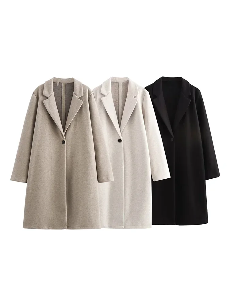 Willshela Women Fashion Solid Single Button Loose Trench Vintage Lapel Neck Long Sleeves Female Chic Lady Outfits
Willshela Women Fashion Solid Single Button Loose Trench Vintage Lapel Neck Long Sleeves Female Chic Lady Outfits