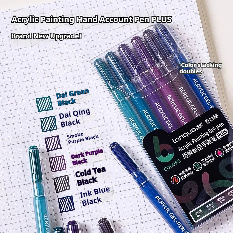 Languo 6Pcs/set Acrylic Painting Handbook Pens Multi-Color Gel Pen Student Neutral Pen Writing Drawing Marker Pens Stationery
Languo 6Pcs/set Acrylic Painting Handbook Pens Multi-Color Gel Pen Student Neutral Pen Writing Drawing Marker Pens Stationery