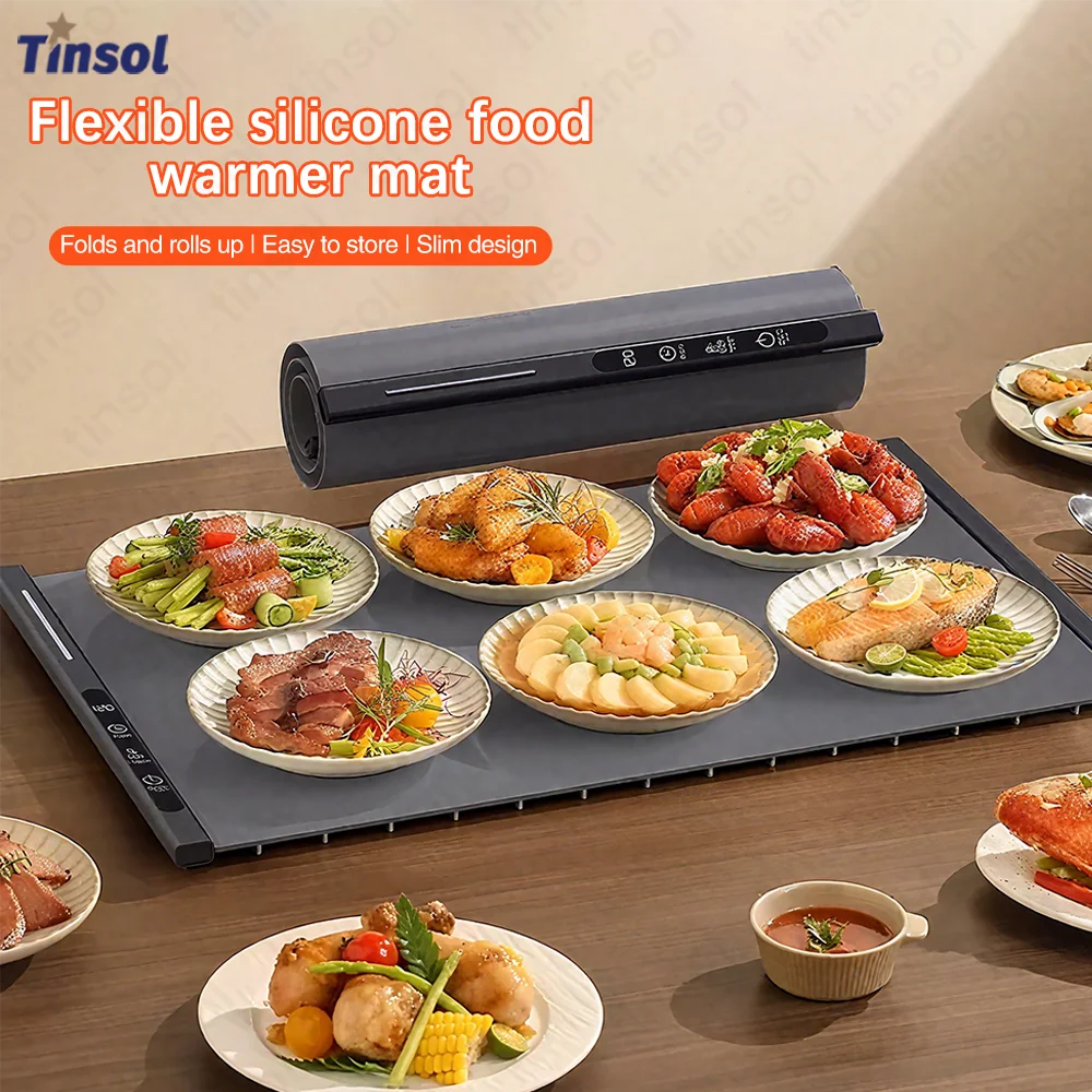 TINSOL электрическая грелка для еды, гибкая силиконовая грелка для еды, складная подогревающая пластина для еды, термостатическая тарелка для подогрева посуды
TINSOL электрическая грелка для еды, гибкая силиконовая грелка для еды, складная подогревающая пластина для еды, термостатическая тарелка для подогрева посуды
