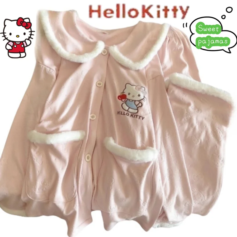 Sanrio Hello Kitty AnimeTwo-dimensional homewear for girls, winter sweet and cute warm and comfortable pajamas and sleep pants
Sanrio Hello Kitty AnimeTwo-dimensional homewear for girls, winter sweet and cute warm and comfortable pajamas and sleep pants