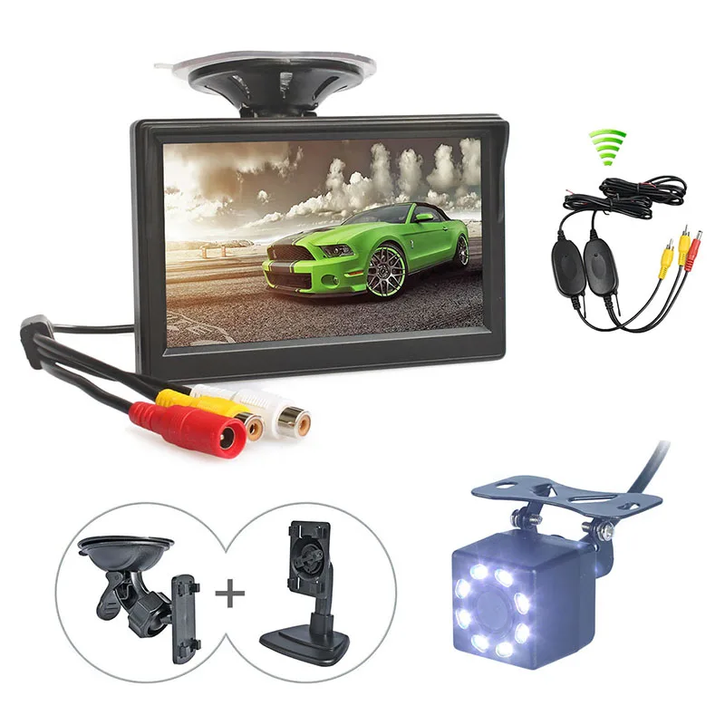 DIYKIT Wireless 5inch HD Rear View Car Monitor Waterproof LED Night Vision Backup Rear View Car Camera for Parking Assistance
DIYKIT Wireless 5inch HD Rear View Car Monitor Waterproof LED Night Vision Backup Rear View Car Camera for Parking Assistance