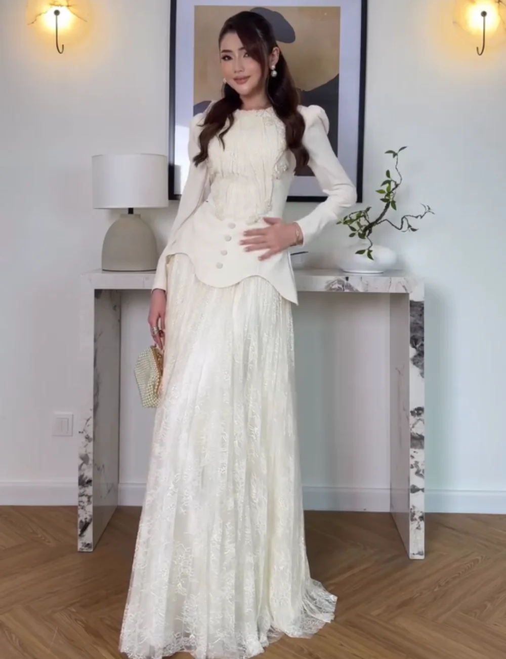 Customized Elegant Jersey Pleat Button Lace A-line O-Neck Long Quinceanera Dresses Bespoke Occasion High Quality
Customized Elegant Jersey Pleat Button Lace A-line O-Neck Long Quinceanera Dresses Bespoke Occasion High Quality