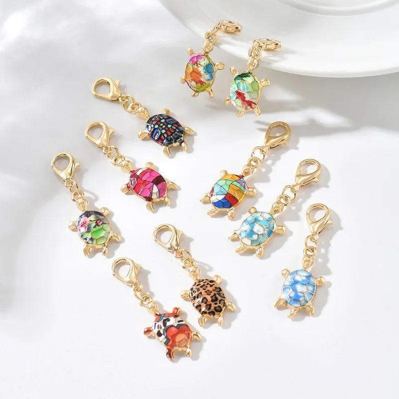 Cute printed colorful turtle cartoon lobster buckle creative 10-piece set keychain pendant
Cute printed colorful turtle cartoon lobster buckle creative 10-piece set keychain pendant