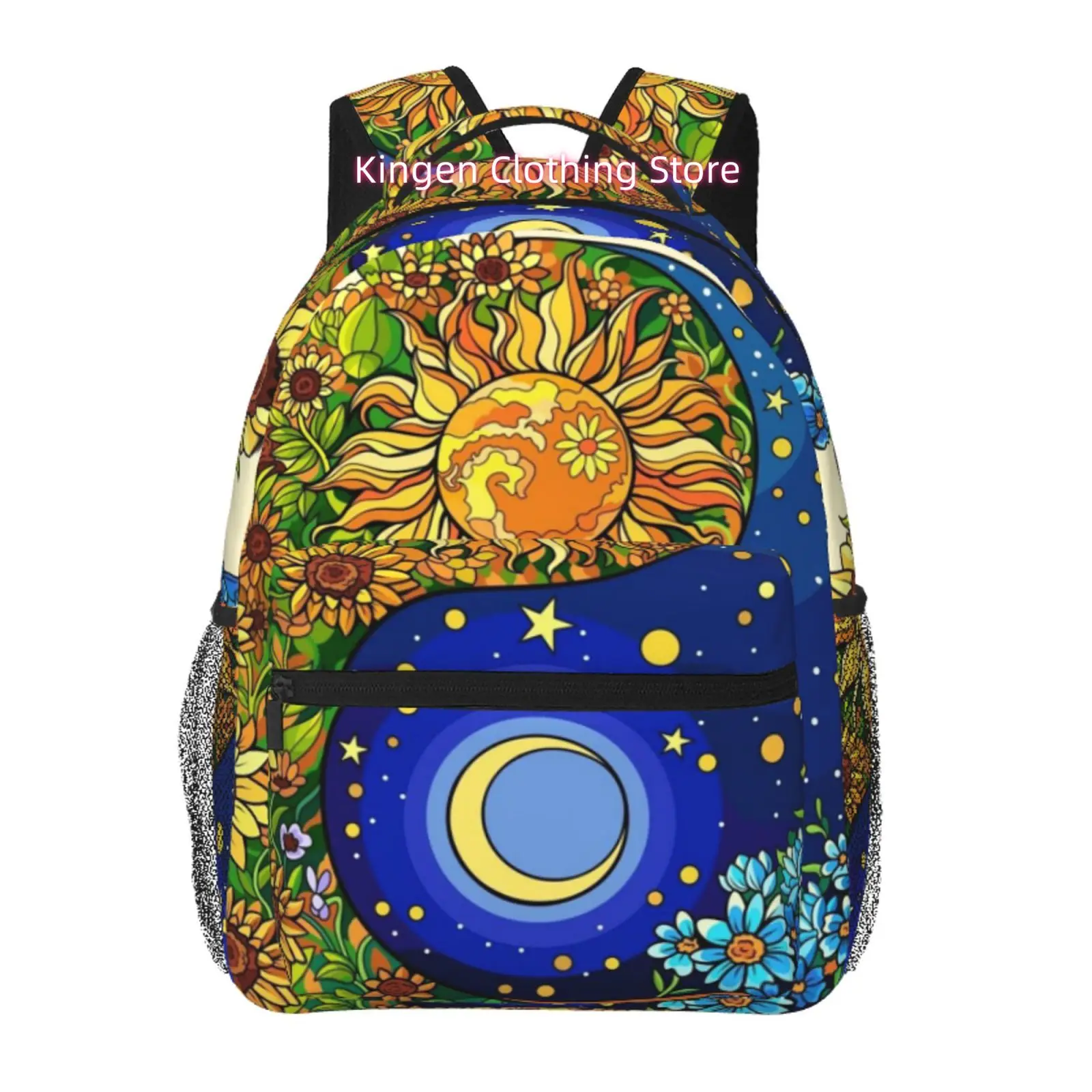 Women' Boho Print Backpack with Sun & Moon - High Quality Oxford Cloth, Adjustable Straps, Lightweight Suitable for Travel,,, Zi
Women' Boho Print Backpack with Sun & Moon - High Quality Oxford Cloth, Adjustable Straps, Lightweight Suitable for Travel,,, Zi
