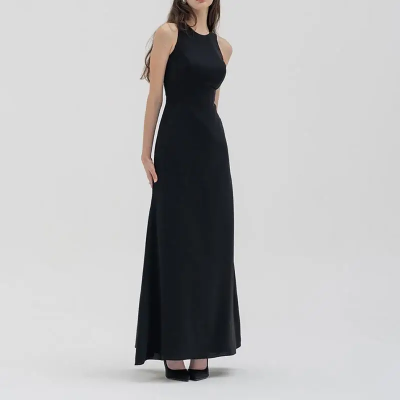 Classic O-neck Black Formal Evening Dresses 2024 New Sleeveless Simple Women's Party Dress Soft Satin Long Elegant Robe Soiree
Classic O-neck Black Formal Evening Dresses 2024 New Sleeveless Simple Women's Party Dress Soft Satin Long Elegant Robe Soiree