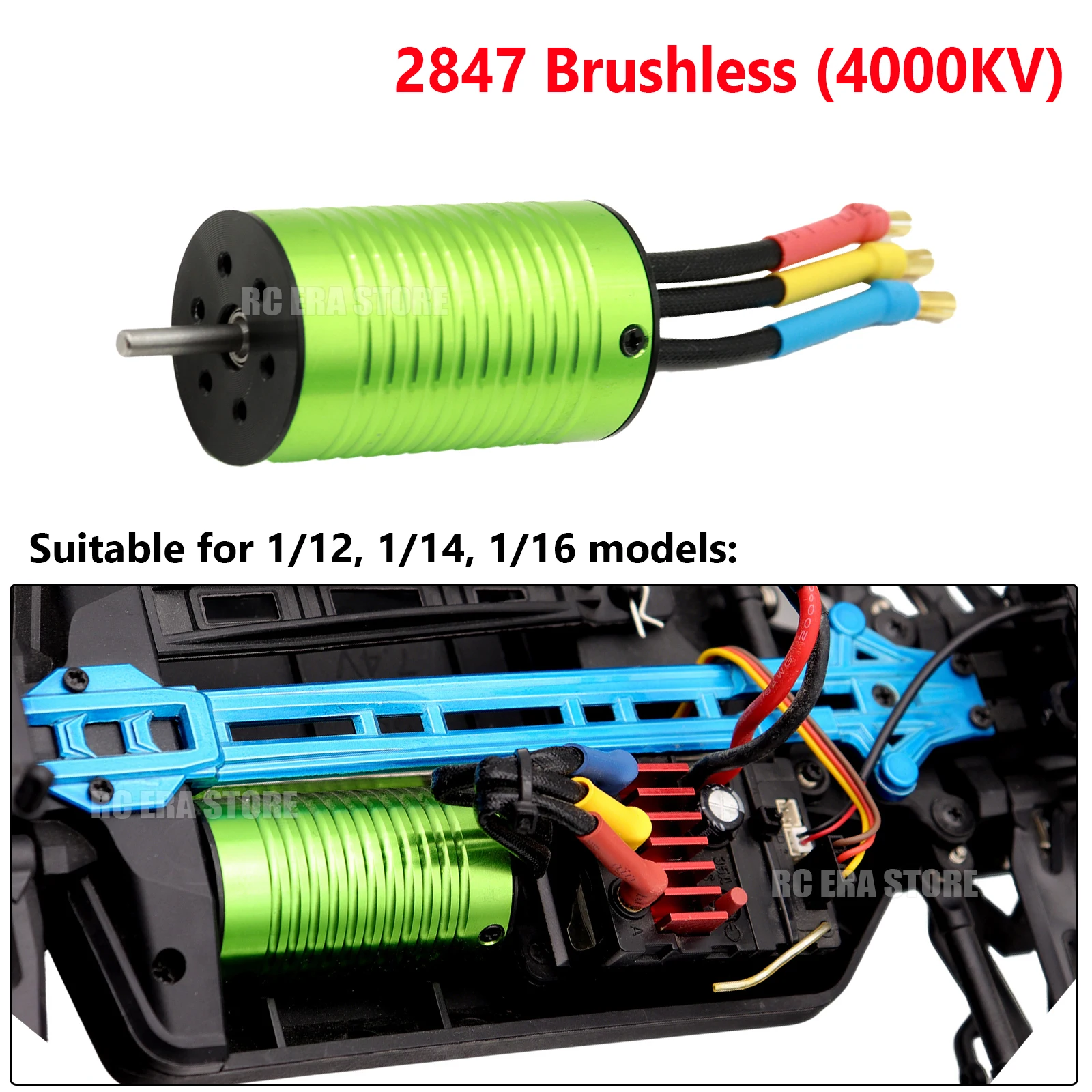 High-Speed 4000KV 2847 Brushless Motor Upgrade Parts for JJRC Q130 SCY16101 Pro 16102 Pro 1/12 1/14 1/16 RC Car Replacement
High-Speed 4000KV 2847 Brushless Motor Upgrade Parts for JJRC Q130 SCY16101 Pro 16102 Pro 1/12 1/14 1/16 RC Car Replacement