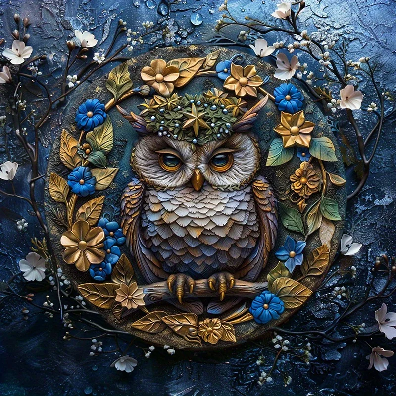 Round Metal Owl Art Sign, Waterproof Aluminum Wall Decor, Pre-Drilled Holes, HD Printed Textured Owl Design for Indoor & Outdoor
Round Metal Owl Art Sign, Waterproof Aluminum Wall Decor, Pre-Drilled Holes, HD Printed Textured Owl Design for Indoor & Outdoor