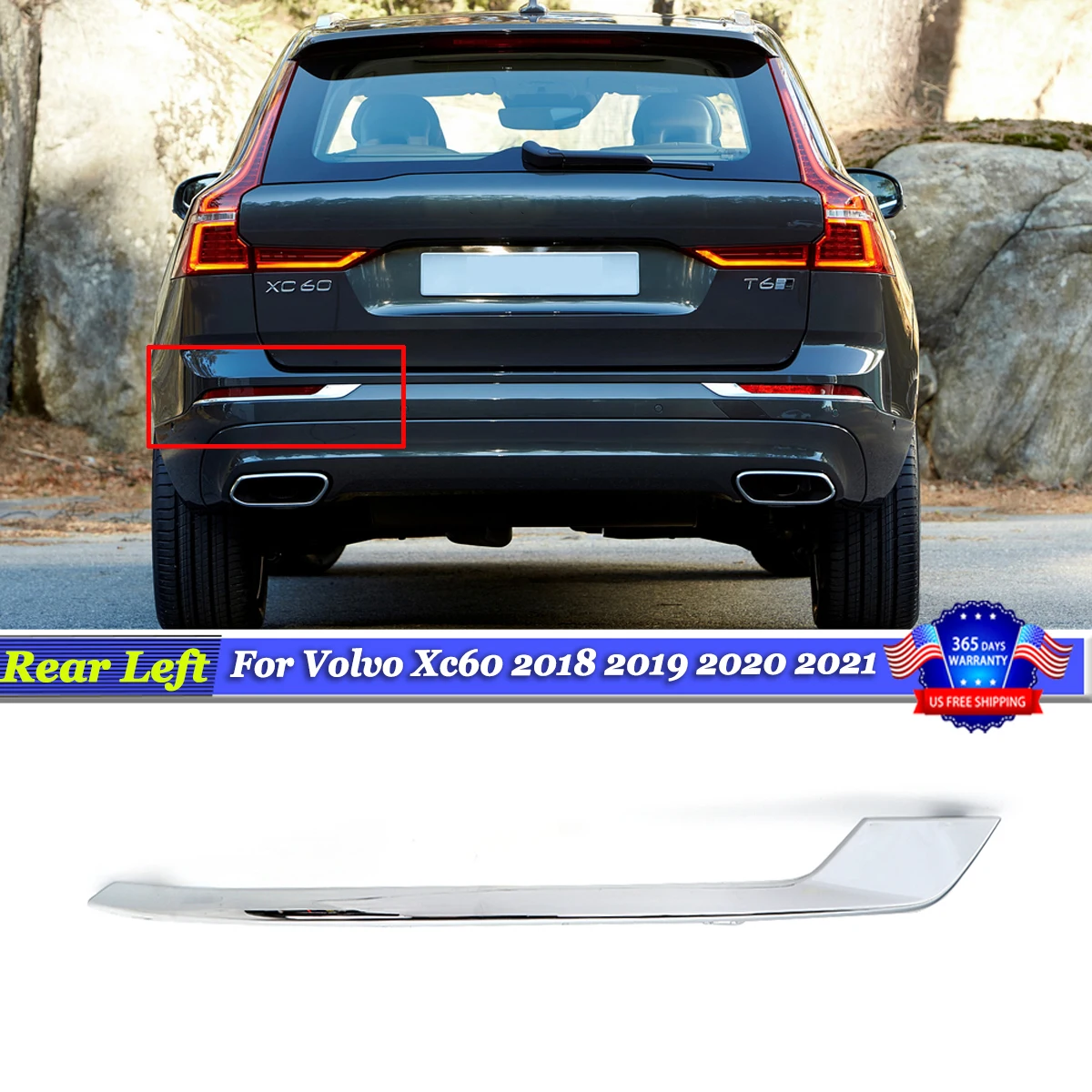 Rear Bumper Chrome Trim For Volvo XC60 2018 2019 2020 2021 left Rear Bumper Fog Light Lamp Eyelid Cover
Rear Bumper Chrome Trim For Volvo XC60 2018 2019 2020 2021 left Rear Bumper Fog Light Lamp Eyelid Cover