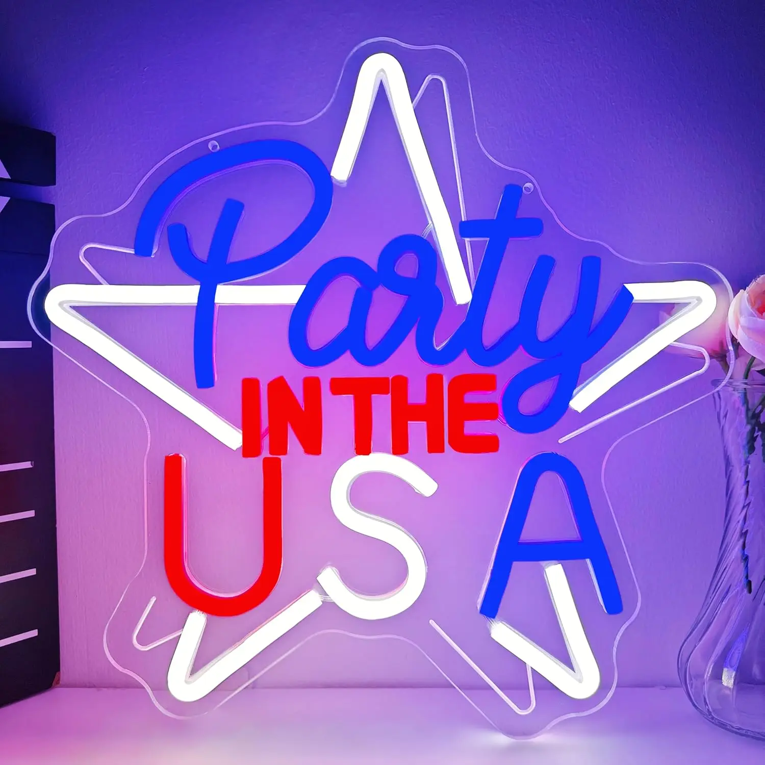 the Fourth of July Neon Sign For Wall Decor for Wedding Birthday Party Bedroom Home Light Up Sign USB Powered Dimmable Decor
the Fourth of July Neon Sign For Wall Decor for Wedding Birthday Party Bedroom Home Light Up Sign USB Powered Dimmable Decor