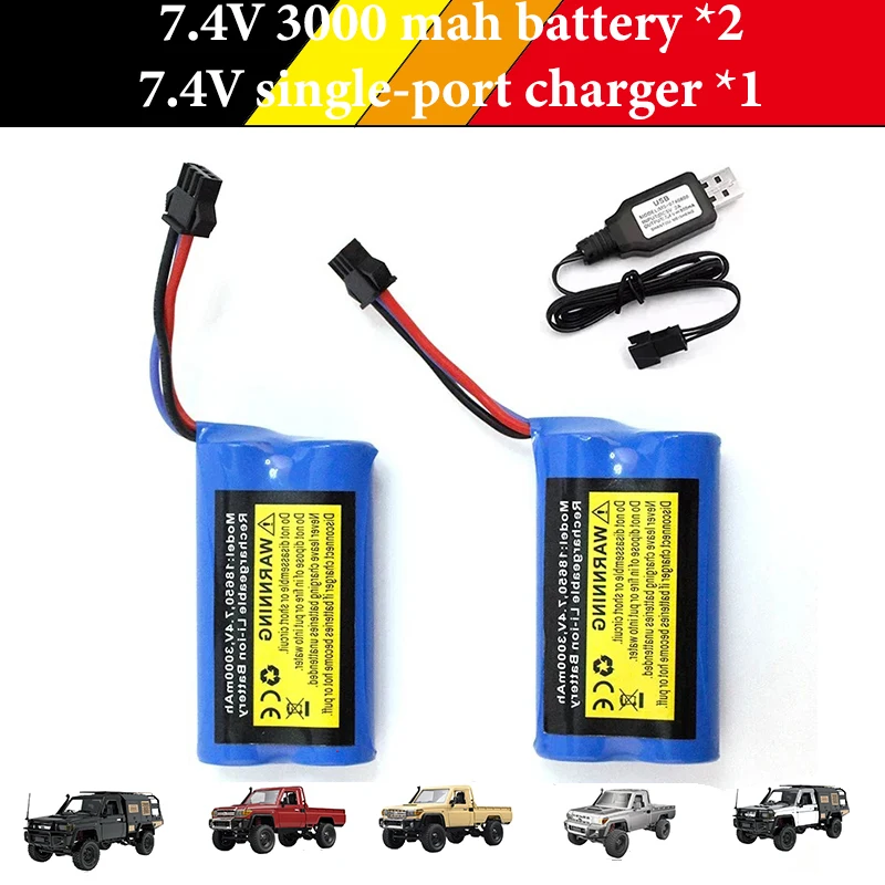 3000mAh Battery for MN99S RC Car with SM3P Plug 18650 7.4V Lipo Battery for LC79 MN82 MN90 MN78 MN128 MN RC Car Parts
3000mAh Battery for MN99S RC Car with SM3P Plug 18650 7.4V Lipo Battery for LC79 MN82 MN90 MN78 MN128 MN RC Car Parts