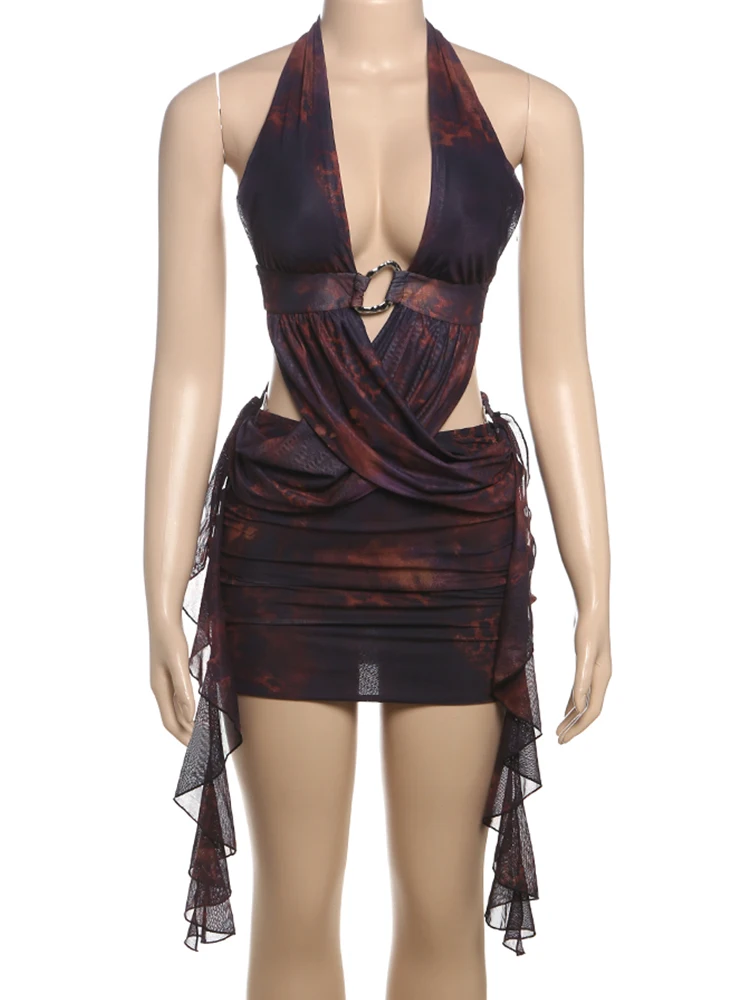 kliou Sexy Print Women Mini Dress Hipster Halter Low Neck Cleavage Backless Ribbons Irregular Bodycon Female Nightout Party Wear
kliou Sexy Print Women Mini Dress Hipster Halter Low Neck Cleavage Backless Ribbons Irregular Bodycon Female Nightout Party Wear