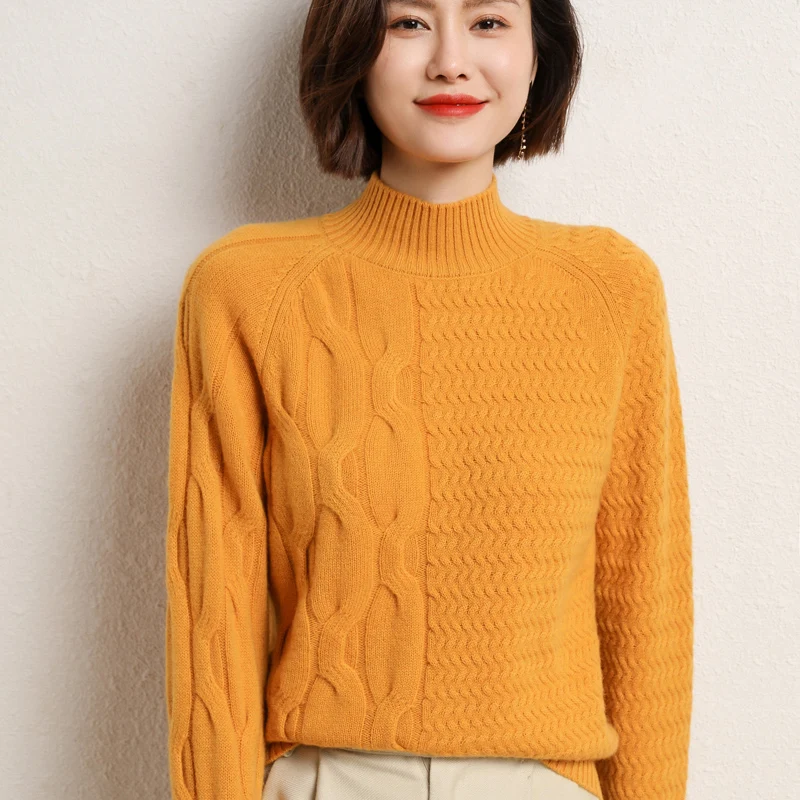 Half-neck% sweater ladies autumn and winter new loose long-sleeved solid color thickenedknit bottoming shirt
Half-neck% sweater ladies autumn and winter new loose long-sleeved solid color thickenedknit bottoming shirt
