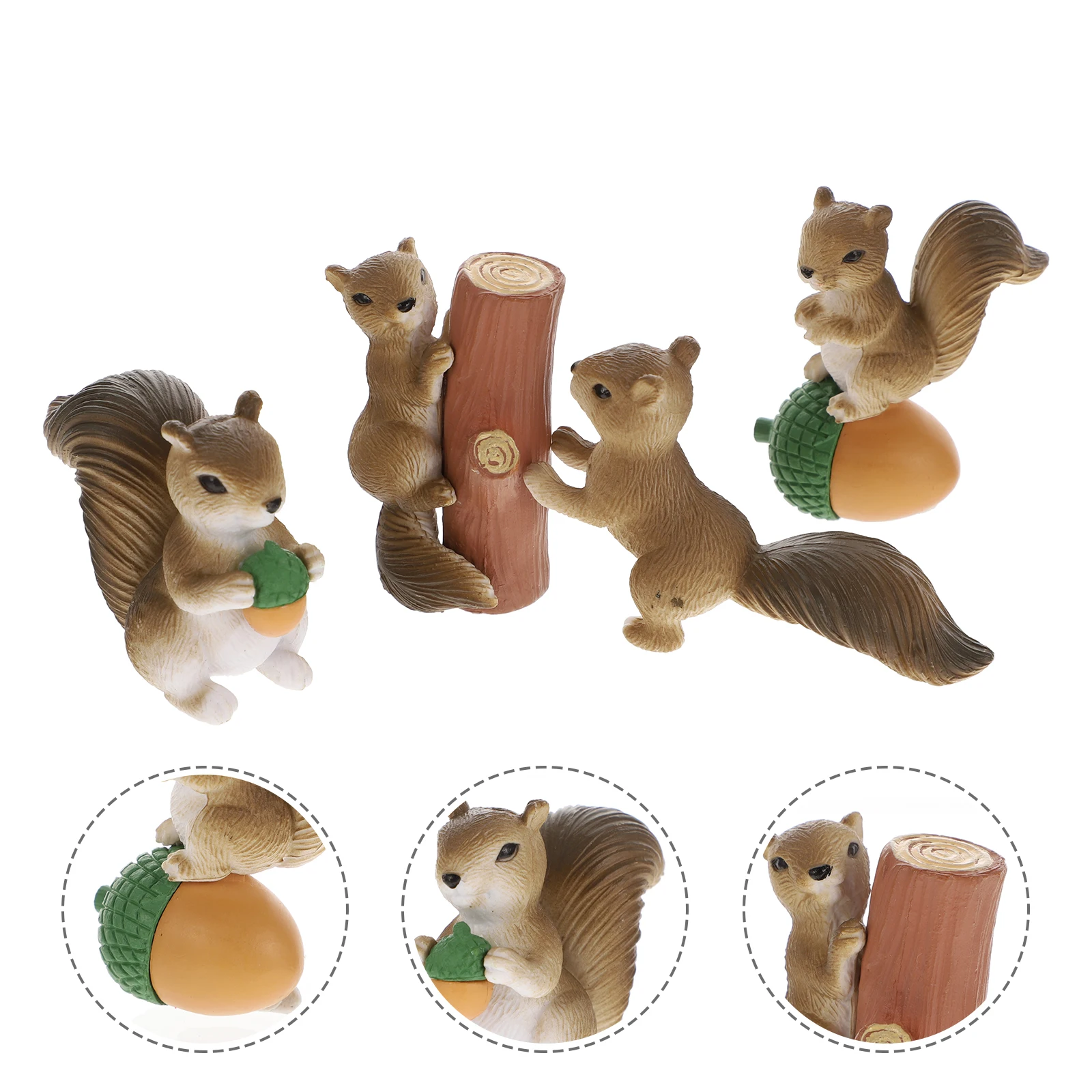 4pcs Squirrel Ornament Resin Animal Model Miniature Garden Decor Mini Moss Landscape Simulation Squirrel Model for Family
4pcs Squirrel Ornament Resin Animal Model Miniature Garden Decor Mini Moss Landscape Simulation Squirrel Model for Family