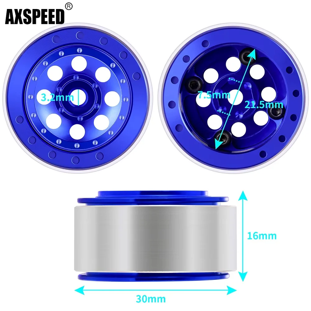 AXSPEED 4Pcs Offset +1/-3mm Metal Beadlock Wheel Rims for 1/18 TRX-4M Bronco Defender 1/24 Axial SCX24 RC Crawler Car Parts
AXSPEED 4Pcs Offset +1/-3mm Metal Beadlock Wheel Rims for 1/18 TRX-4M Bronco Defender 1/24 Axial SCX24 RC Crawler Car Parts