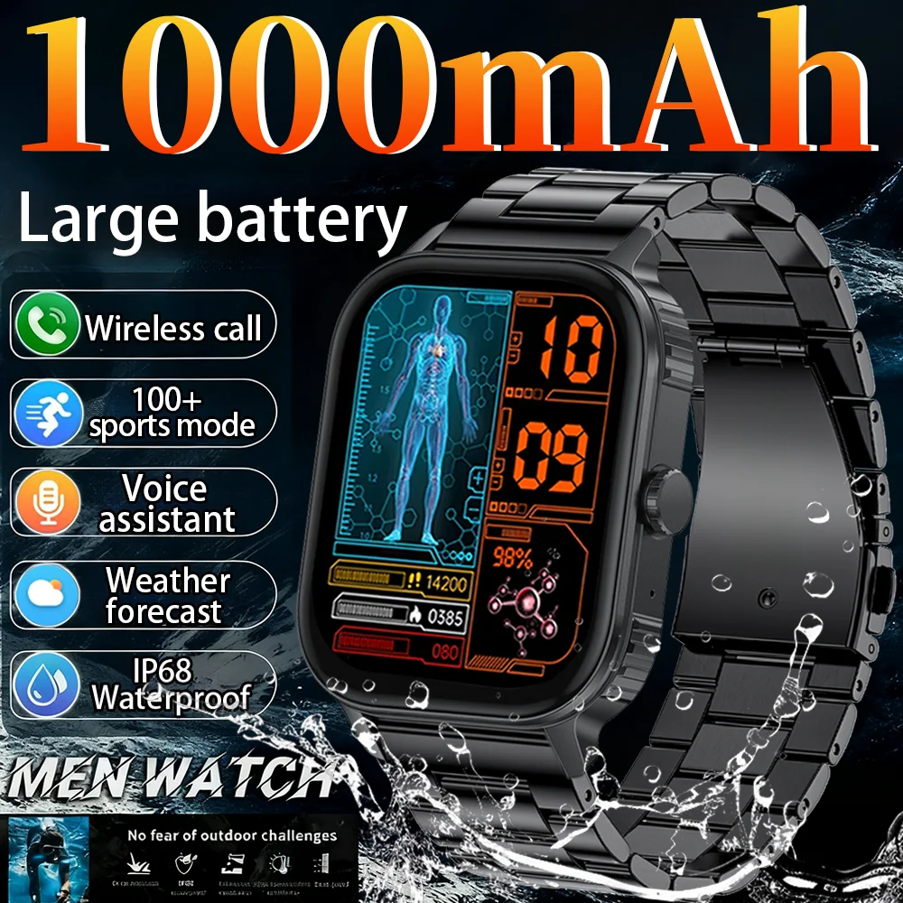 2025 new smart watch 1000MAH 2.04 inches ultra HD screen all day health heart rate detection 70+ sports IP68 waterproof BT call
2025 new smart watch 1000MAH 2.04 inches ultra HD screen all day health heart rate detection 70+ sports IP68 waterproof BT call
