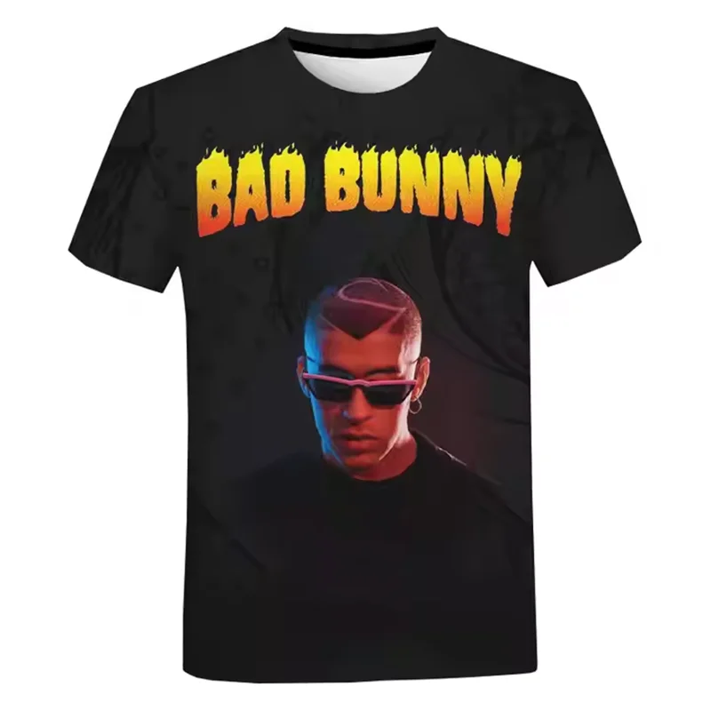 Bad Bunny 3D Print T-Shirts Men Women Fashion Streetwear Oversized Short Sleeve Hip Hop T Shirt Harajuku Kids Tees Tops Clothing
Bad Bunny 3D Print T-Shirts Men Women Fashion Streetwear Oversized Short Sleeve Hip Hop T Shirt Harajuku Kids Tees Tops Clothing
