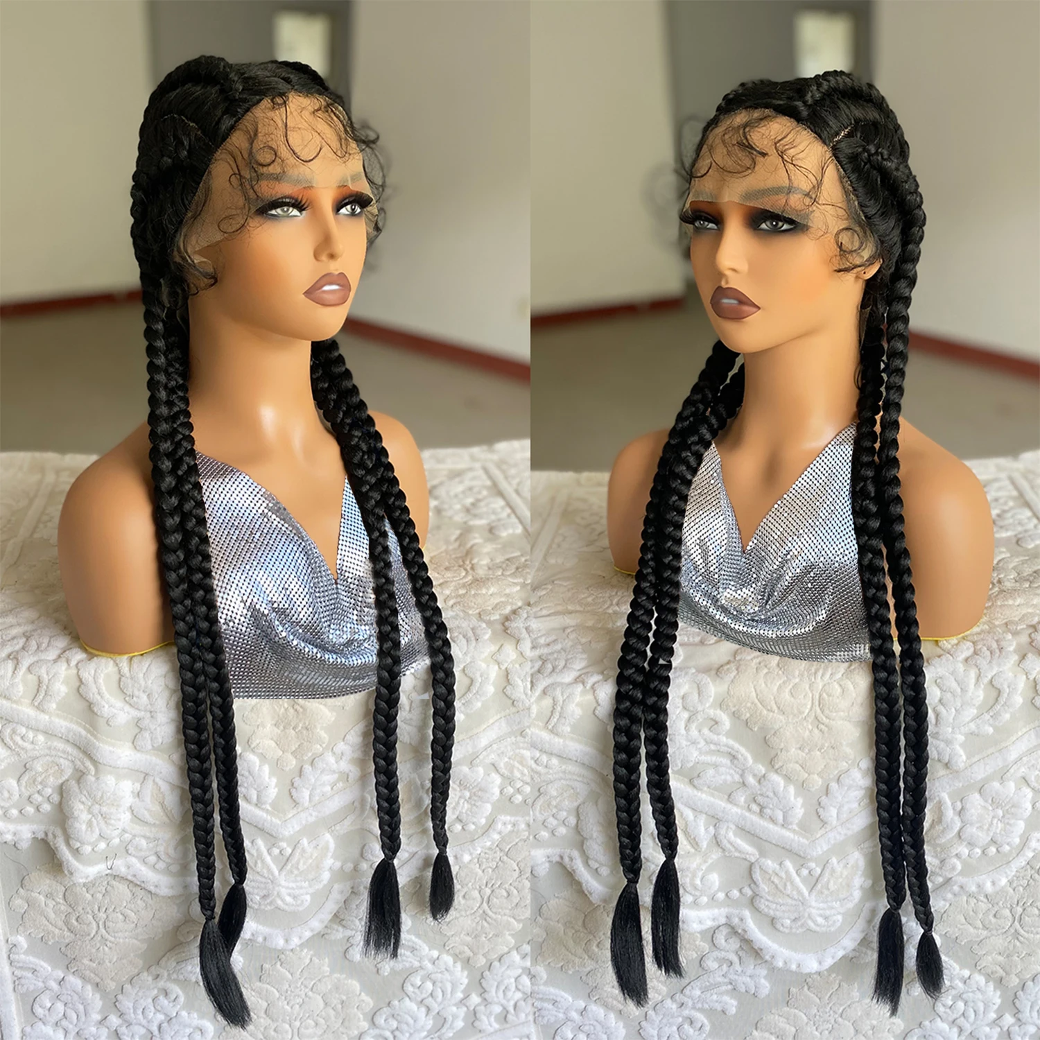 32 Inches Synthetic Lace Front Wig Braided Wigs 4 Twist Braids Cosplay DIY Wig Synthetic Braiding Hair Lace Wig
32 Inches Synthetic Lace Front Wig Braided Wigs 4 Twist Braids Cosplay DIY Wig Synthetic Braiding Hair Lace Wig