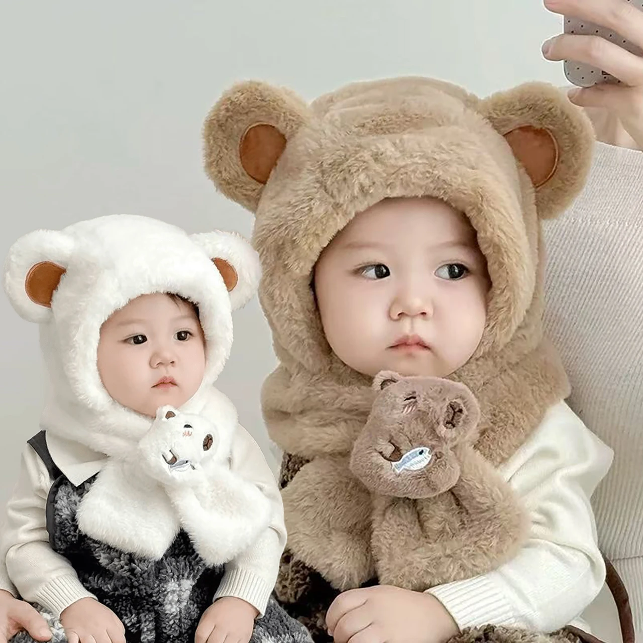 Зимний детский термоголовной убор, детский плюшевый шарф, цельная шапка, ветрозащитный детский шейный платок с крестом, пуловер с милым медведем, шапка для детей 1-5 лет
Зимний детский термоголовной убор, детский плюшевый шарф, цельная шапка, ветрозащитный детский шейный платок с крестом, пуловер с милым медведем, шапка для детей 1-5 лет