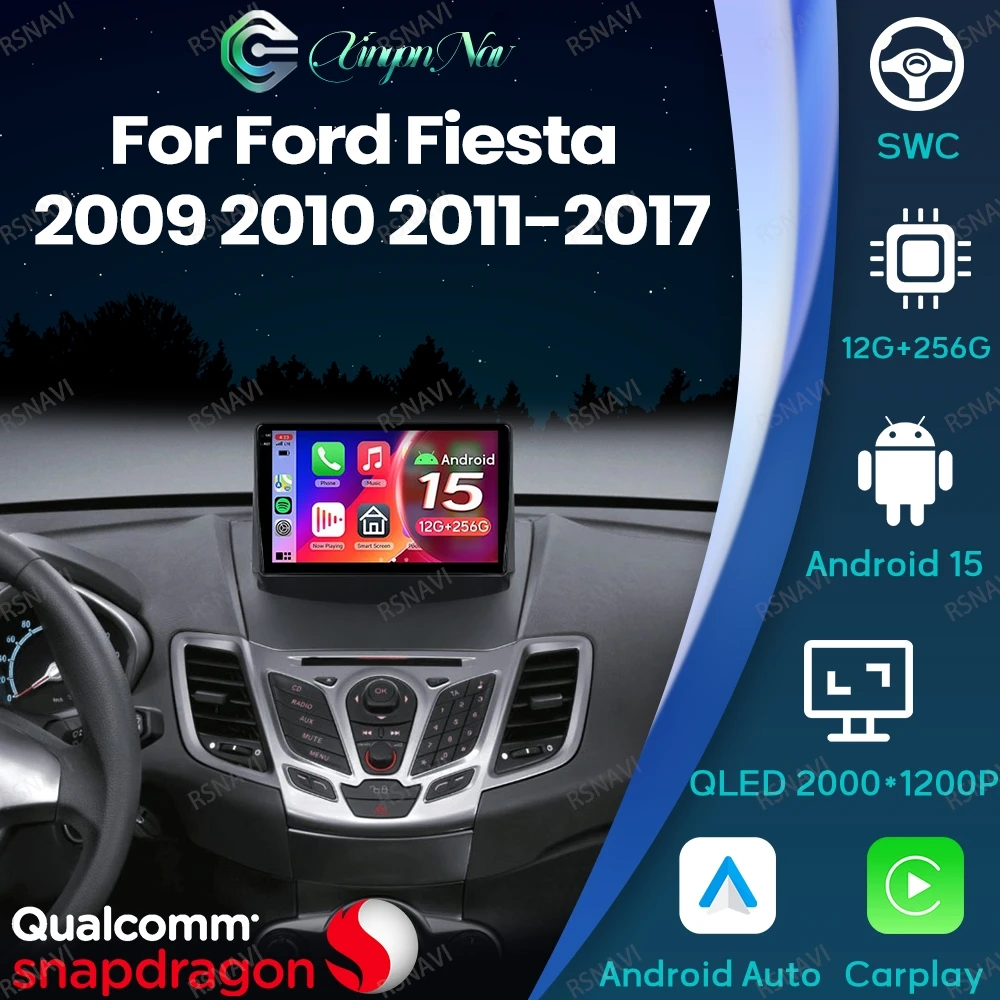 Android 15 For Ford Fiesta 2009 2010 2011-2017 BT Multimedia Viedo Player Stereo 5G WIFI Car Radio Qualcomm GPS DSP Navigation
Android 15 For Ford Fiesta 2009 2010 2011-2017 BT Multimedia Viedo Player Stereo 5G WIFI Car Radio Qualcomm GPS DSP Navigation