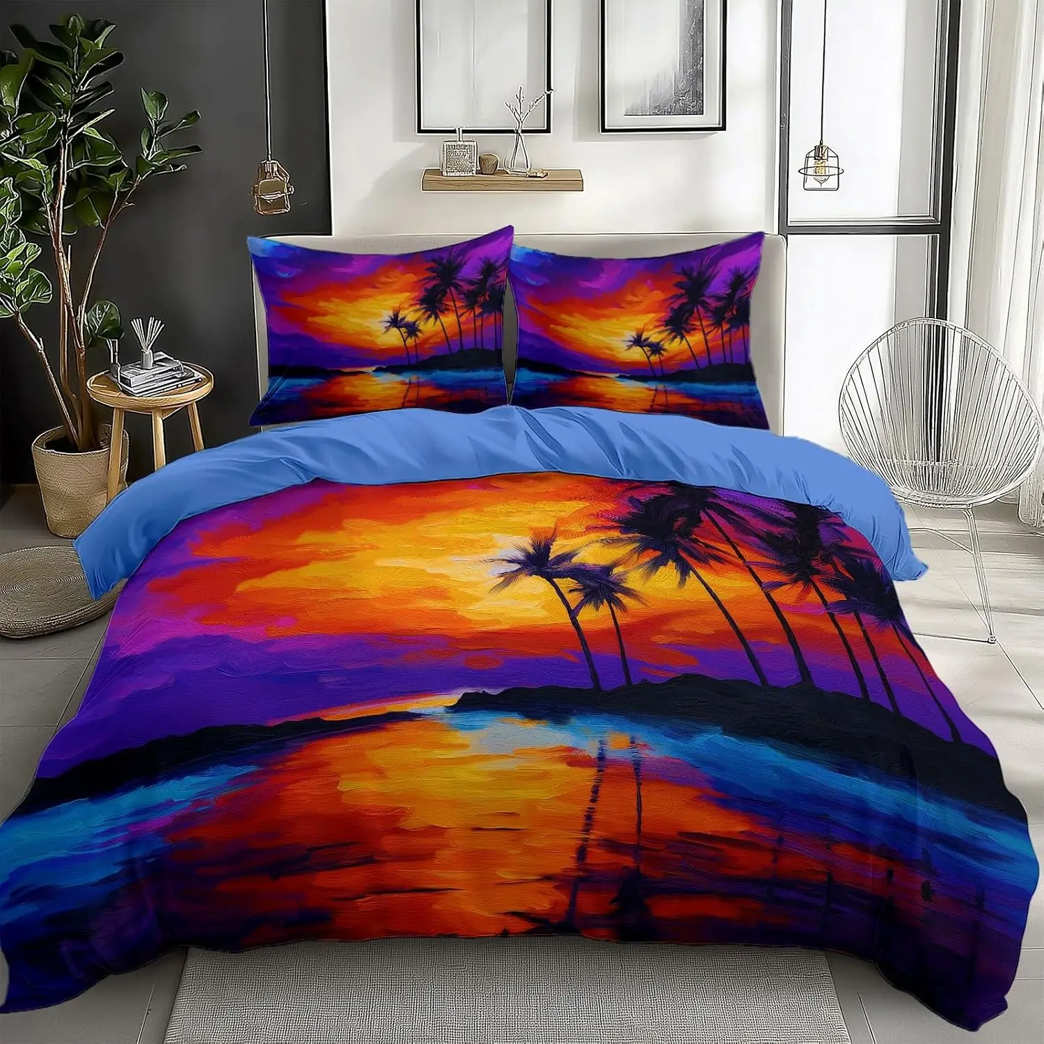 Coastal Anime Bedding Set 230x220cm With 2 Pillowcases 50x75cm Island Sunset Palm Tree Printed Quilt Cover Room
Coastal Anime Bedding Set 230x220cm With 2 Pillowcases 50x75cm Island Sunset Palm Tree Printed Quilt Cover Room