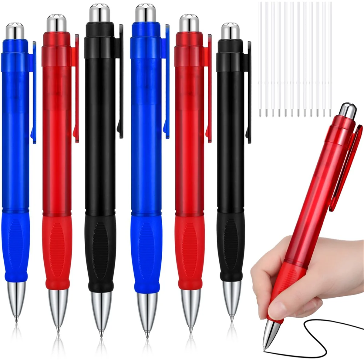 CYL-6 шт. Большие ручки Jumbo Pen Bulk со стержнями Очень большие шариковые ручки Черные чернила Жирные ручки Гигантская ручка Oversize Выдвижная
CYL-6 шт. Большие ручки Jumbo Pen Bulk со стержнями Очень большие шариковые ручки Черные чернила Жирные ручки Гигантская ручка Oversize Выдвижная