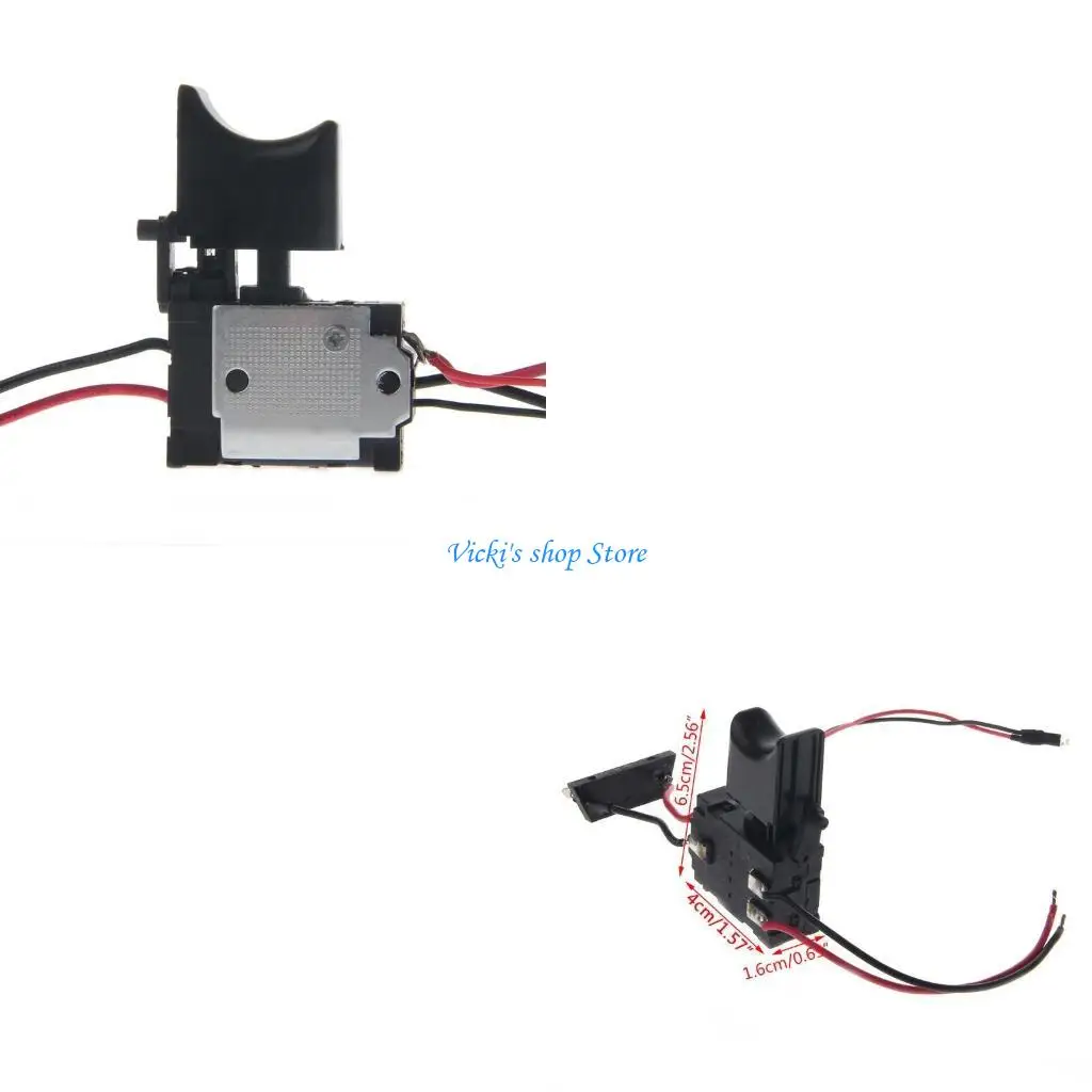 Электрическая дрель пылезащитный кнопочный триггерный переключатель управления скоростью для постоянного тока 7,2-24 В
Электрическая дрель пылезащитный кнопочный триггерный переключатель управления скоростью для постоянного тока 7,2-24 В