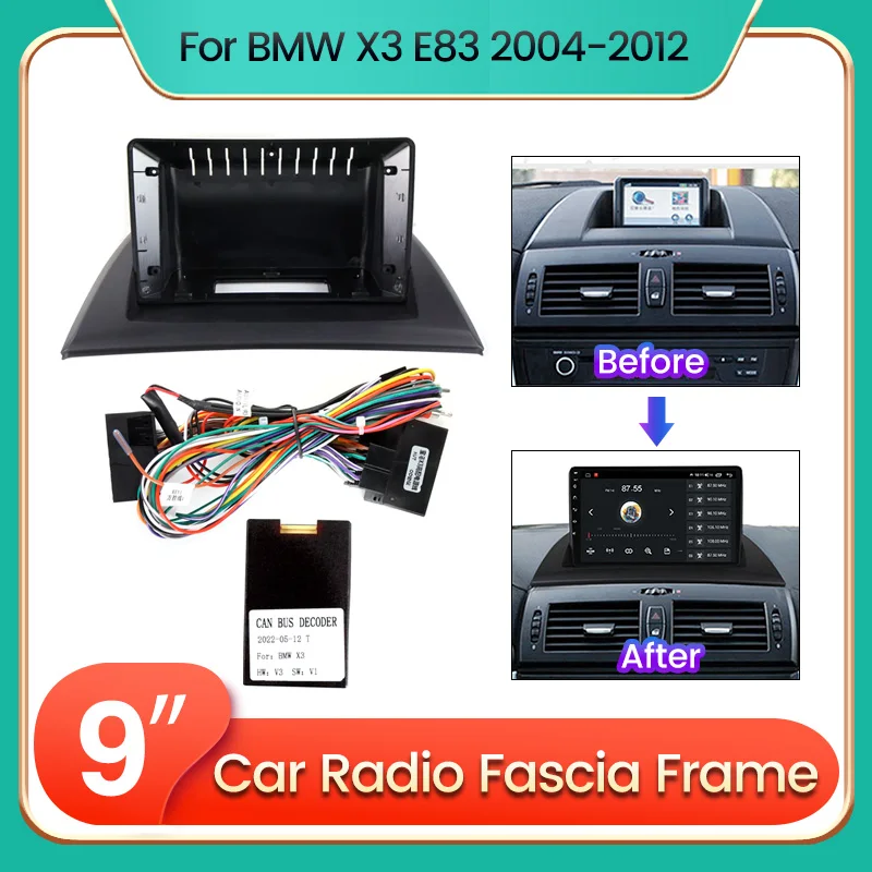 Car Radio Stereo Fascia 2Din Frame For BMW X3 E83 2004-2012 Panel Dash DVD Player Cable Canbus Adapter Dash Fascia Fit
Car Radio Stereo Fascia 2Din Frame For BMW X3 E83 2004-2012 Panel Dash DVD Player Cable Canbus Adapter Dash Fascia Fit