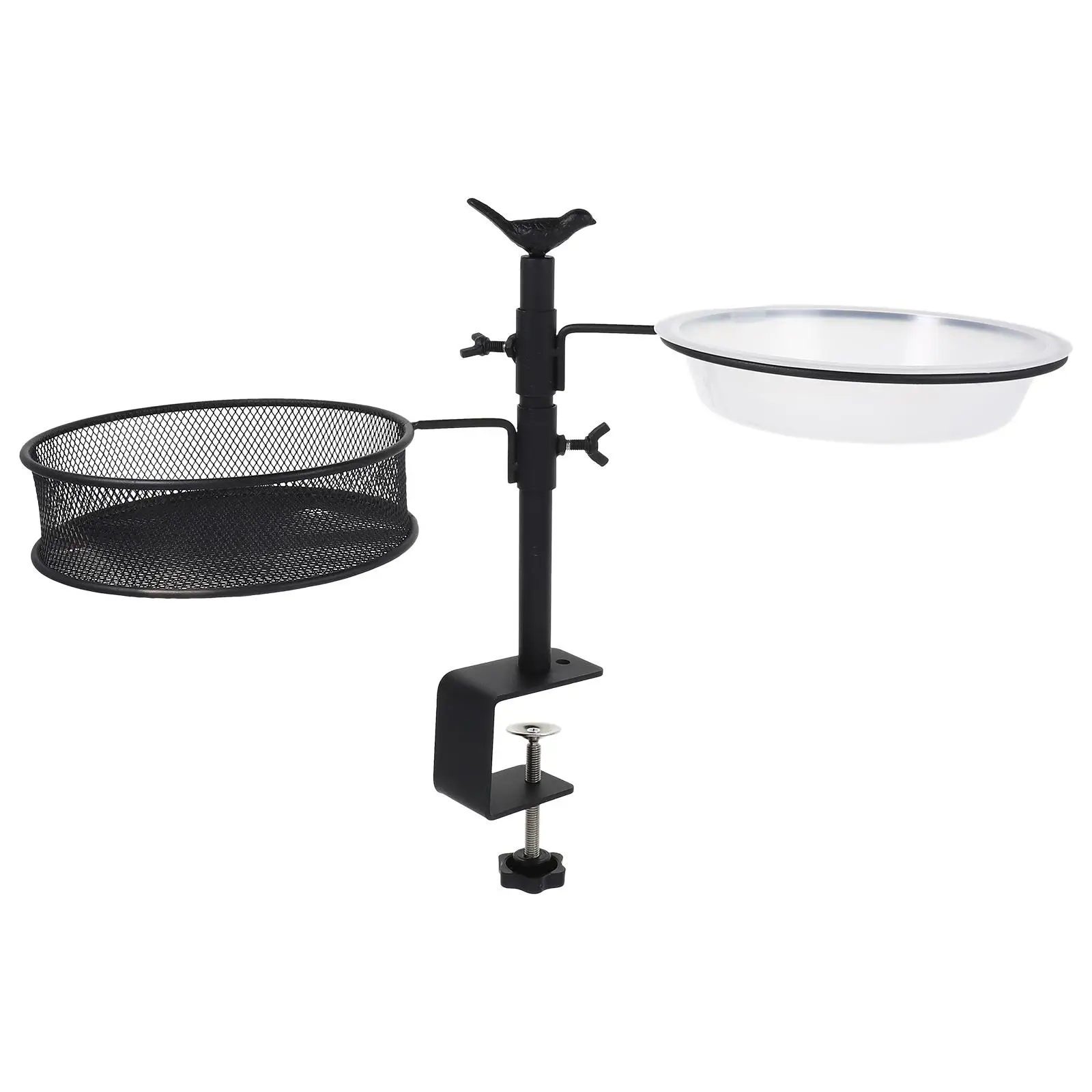 Detachable Bird Feeder Stand Bath Platform Outdoor Deck Railing Mount Adjustable Height Metal Feeder Hanger Tray Water Bowl
Detachable Bird Feeder Stand Bath Platform Outdoor Deck Railing Mount Adjustable Height Metal Feeder Hanger Tray Water Bowl
