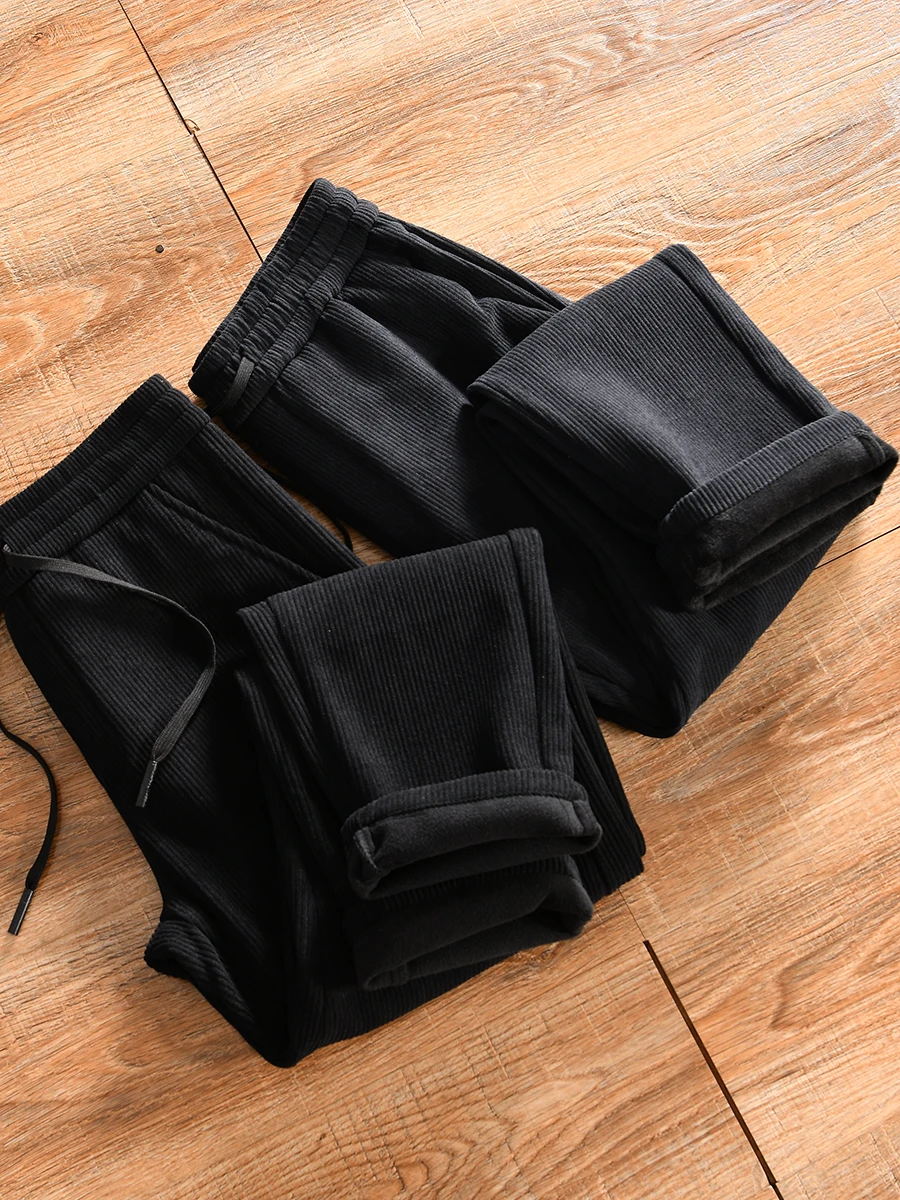 Men's Winter Casual Straight Leg Pants Elastic Waist Corduroy Fleece Lined Long Trousers Versatile Loose Fit Youthful Style
Men's Winter Casual Straight Leg Pants Elastic Waist Corduroy Fleece Lined Long Trousers Versatile Loose Fit Youthful Style