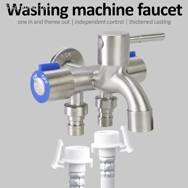 【SSummer10】Stainless Steel One-Into-Three Washing Machine Faucet Diverter - Three Control Domestic Four-Way Triangle Valve【SS】
【SSummer10】Stainless Steel One-Into-Three Washing Machine Faucet Diverter - Three Control Domestic Four-Way Triangle Valve【SS】