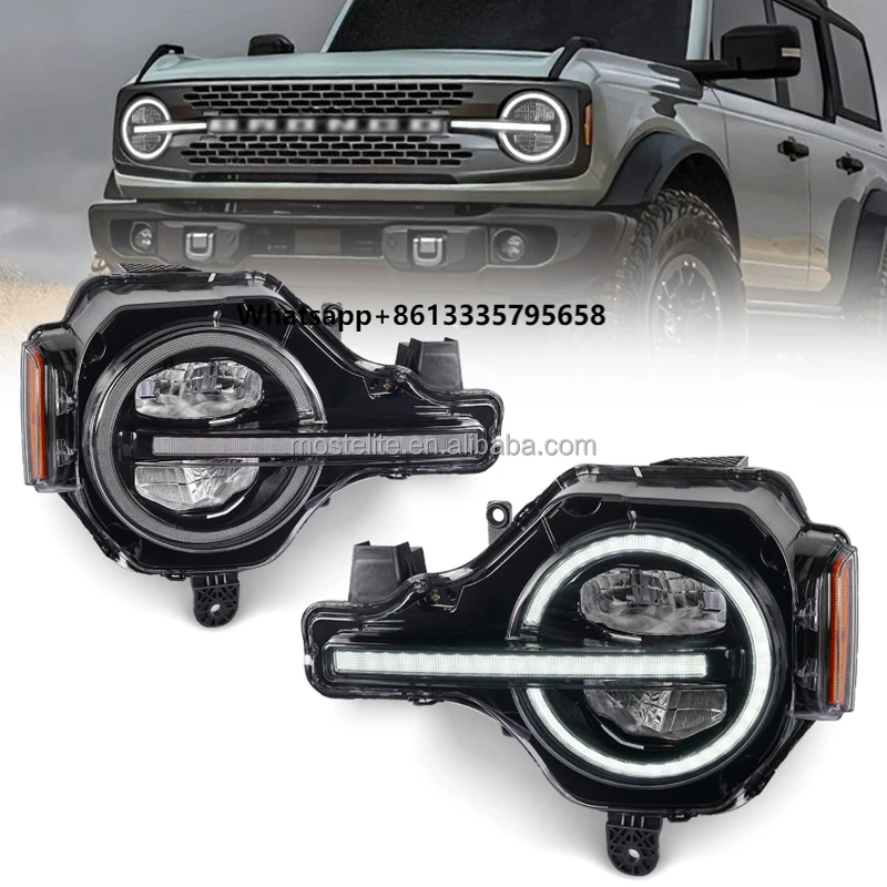 New Design Headlights LED Welcome Light Headlights Daytime Running Lights for Ford Bronco Accessories
New Design Headlights LED Welcome Light Headlights Daytime Running Lights for Ford Bronco Accessories