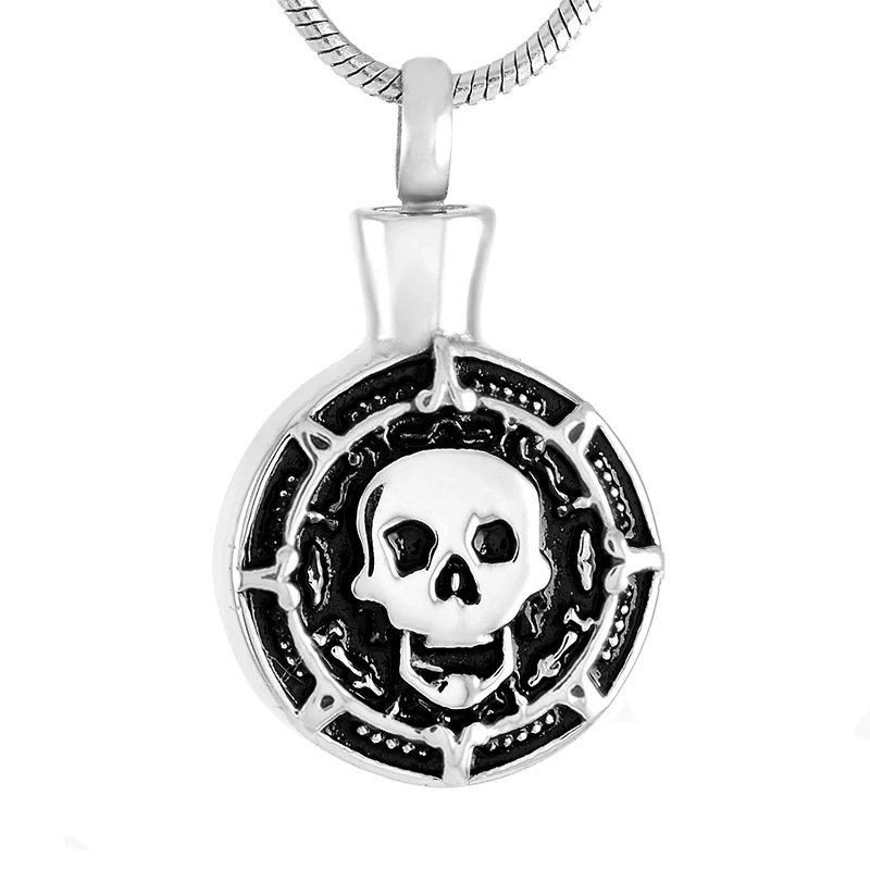 Round Cremation Funeral Jewelry With Skull Locket Pendant Mini Urns For Human/Pet Ashes Keepsake Memorial Necklace
Round Cremation Funeral Jewelry With Skull Locket Pendant Mini Urns For Human/Pet Ashes Keepsake Memorial Necklace
