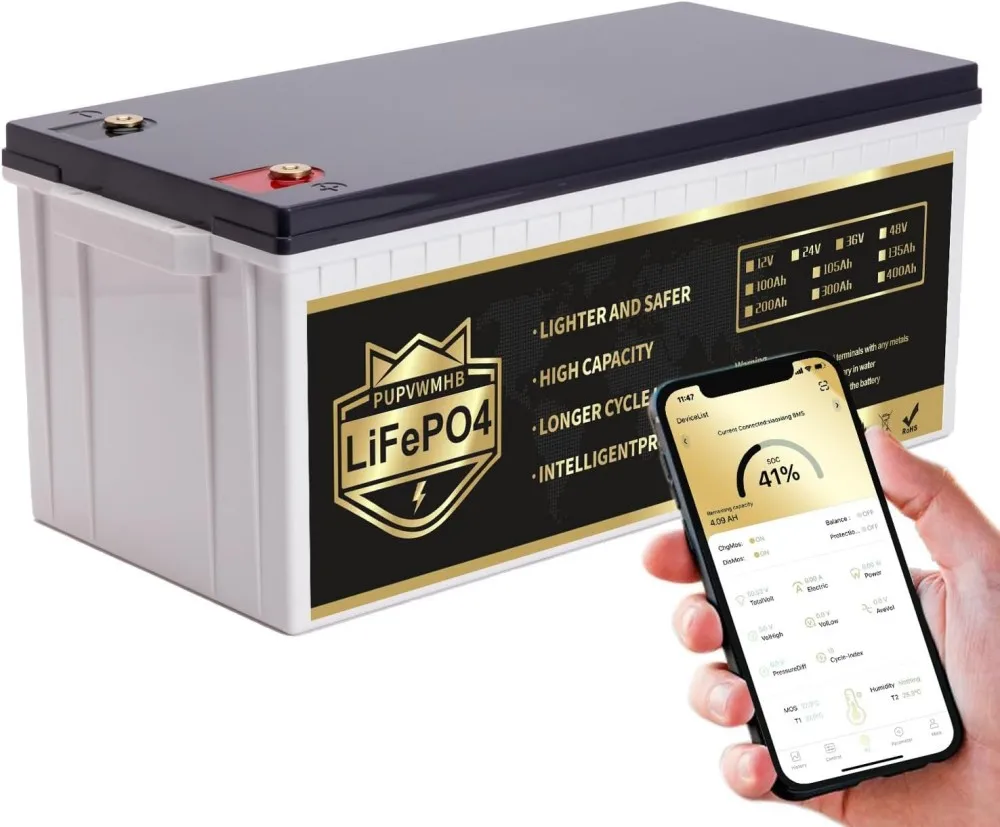 12 В 200 Ач Bluetooth LiFePO4 литиевая батарея встроенная 200 А BMS Макс. 2560 Вт мощность нагрузки 8000 + циклы для троллингового двигателя RV Camping
12 В 200 Ач Bluetooth LiFePO4 литиевая батарея встроенная 200 А BMS Макс. 2560 Вт мощность нагрузки 8000 + циклы для троллингового двигателя RV Camping