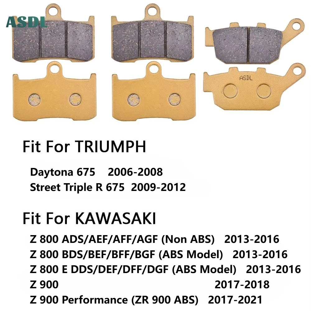 Motorcycle Front Rear Brake Pads for KAWASAKI Z 800 ADS/AEF/AFF/AGF Non ABS Z800 ABS for TRIUMPH Daytona 675 Street Triple R
Motorcycle Front Rear Brake Pads for KAWASAKI Z 800 ADS/AEF/AFF/AGF Non ABS Z800 ABS for TRIUMPH Daytona 675 Street Triple R