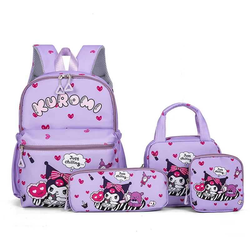 In Stock 4pcs Kuromi Backpack Pencil Case Shoulder Bag Wallet Set Hello Kitty Sanrio School Bag Melody Casual Outdoor Daypack
In Stock 4pcs Kuromi Backpack Pencil Case Shoulder Bag Wallet Set Hello Kitty Sanrio School Bag Melody Casual Outdoor Daypack
