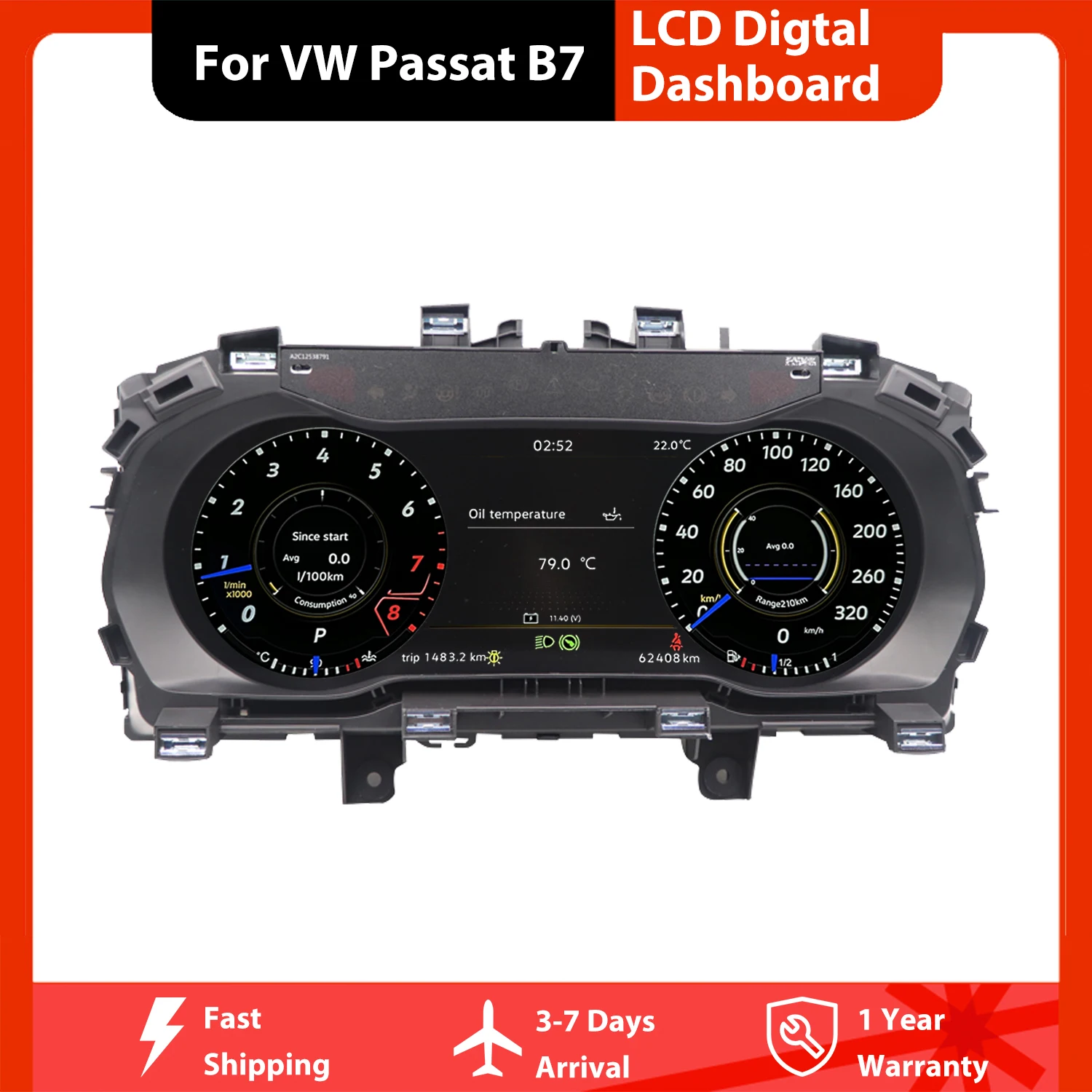 Автомобиль цифровой прибор кластера для Volkswagen Passat B7 10.25'' ЖК-дисплей монитора приборной панели 2012-2015 панель дисплея приборной панели
Автомобиль цифровой прибор кластера для Volkswagen Passat B7 10.25'' ЖК-дисплей монитора приборной панели 2012-2015 панель дисплея приборной панели
