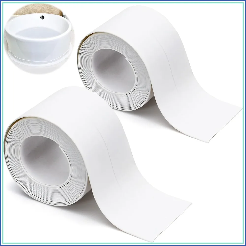 2 Rolls Widened Caulk Tape 2.3"x10.5FT, Waterproof Self Adhesive Toilet Caulk Strip, White Sealing Tape for Toilet Base Bathroom Shower Bathtub
2 Rolls Widened Caulk Tape 2.3"x10.5FT, Waterproof Self Adhesive Toilet Caulk Strip, White Sealing Tape for Toilet Base Bathroom Shower Bathtub