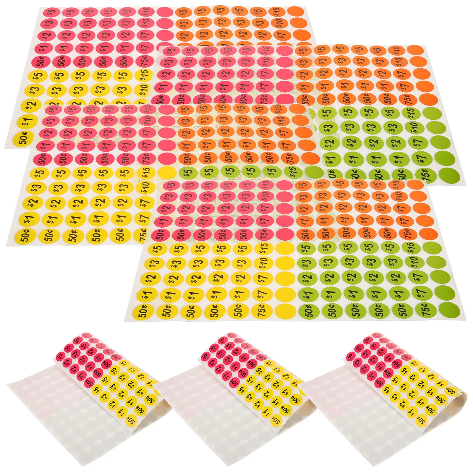 10 Sheets Colorful Round Pre-Priced Decals Self-Adhesive Price Marker Labels for Supermarket Mall Shop Retail Store Use
10 Sheets Colorful Round Pre-Priced Decals Self-Adhesive Price Marker Labels for Supermarket Mall Shop Retail Store Use