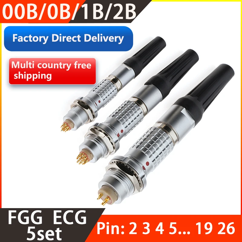 5 set of 00B 0B 1B 2B FGG ECG aviationmetal plug socket connectors for videoand audio transmission
5 set of 00B 0B 1B 2B FGG ECG aviationmetal plug socket connectors for videoand audio transmission