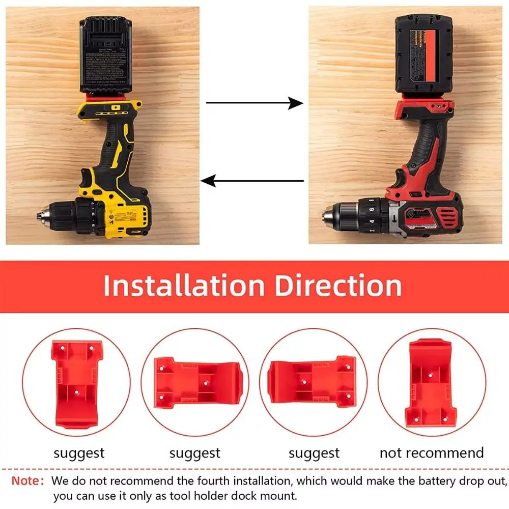 1/5PCS Durable 2-in-1 Power Tool Holders Mount Hanger Stand Dock Holder Battery Mount Fixing Seat Battery Stand for Dewalt 20V
1/5PCS Durable 2-in-1 Power Tool Holders Mount Hanger Stand Dock Holder Battery Mount Fixing Seat Battery Stand for Dewalt 20V