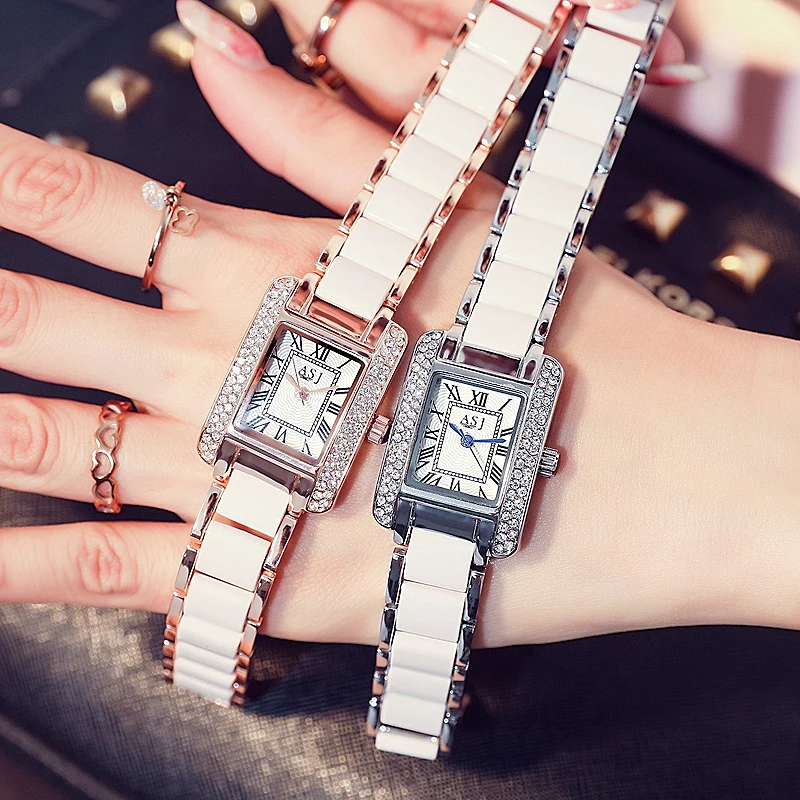 Women Diamond Watch Starry Square Dial Bracelet Watches Set Ladies Ceramic Strap Quartz Wristwatch Female Clock Zegarek Damski
Women Diamond Watch Starry Square Dial Bracelet Watches Set Ladies Ceramic Strap Quartz Wristwatch Female Clock Zegarek Damski